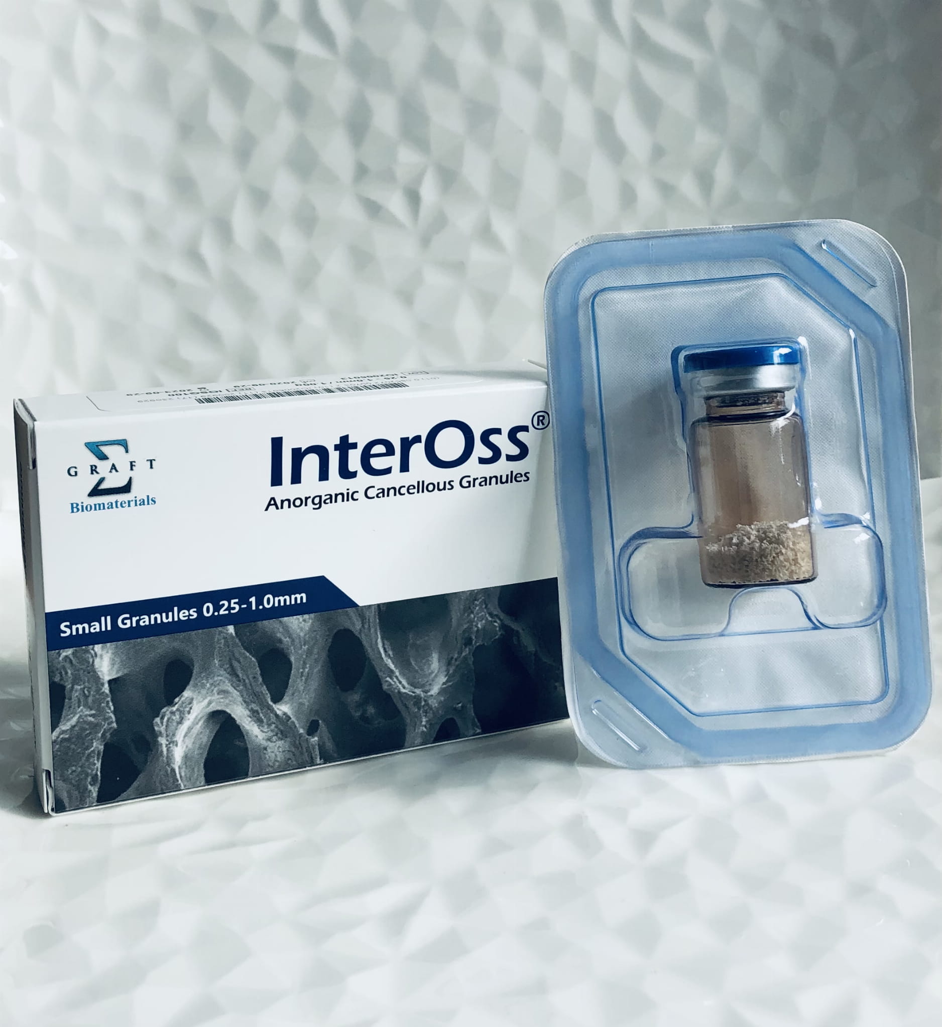 InterOss materiał kościozastępczy pochodzenia wołowego granulat - 0.25-1.00 mm -1.0 g (OBJĘTOŚĆ:1.08